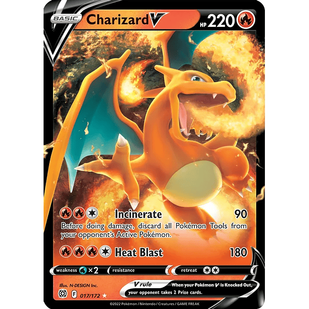 Charizard V - 017/172 - Ultra Rare