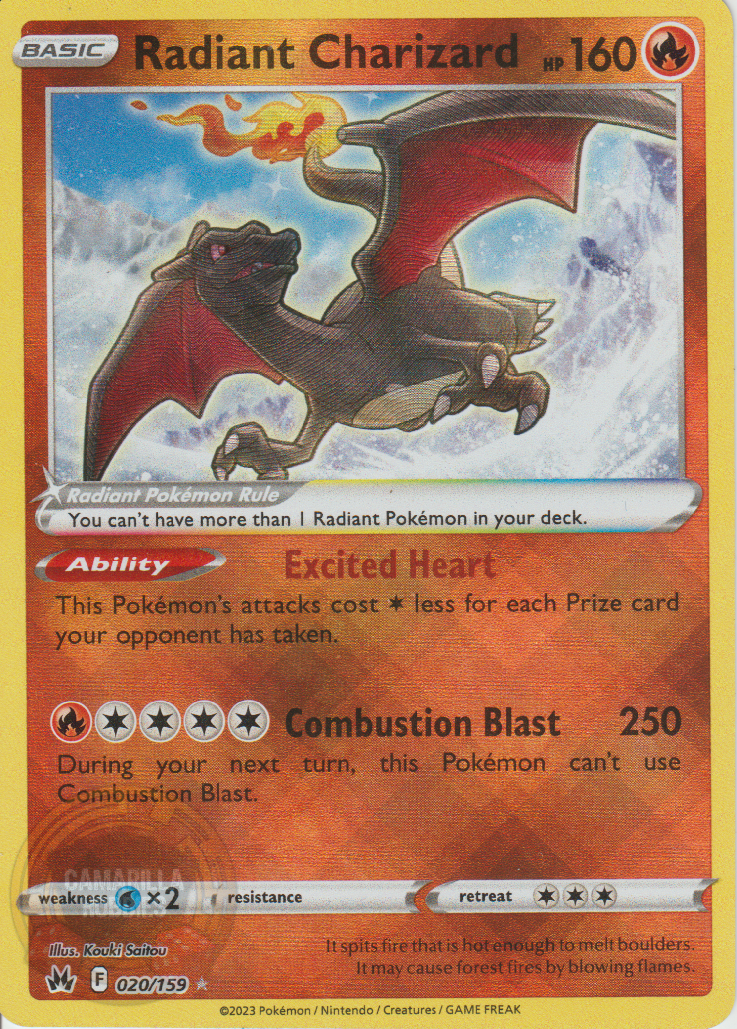 Radiant Charizard - 020/159 - Radiant Rare 1
