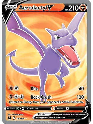 Aerodactyl V - 179/196 - Full Art Ultra Rare