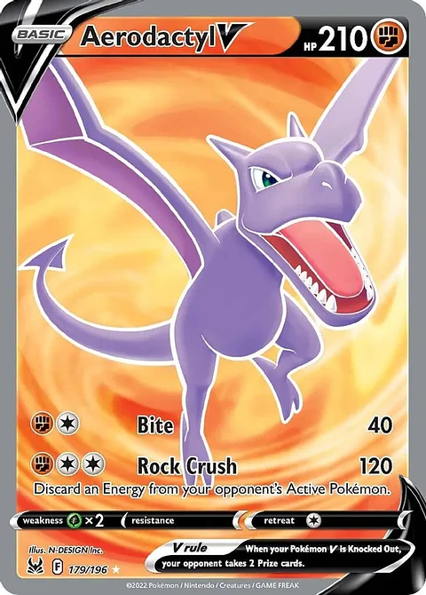 Aerodactyl V - 179/196 - Full Art Ultra Rare