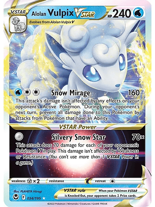 Alolan Vulpix VSTAR - 034/195 - Ultra Rare