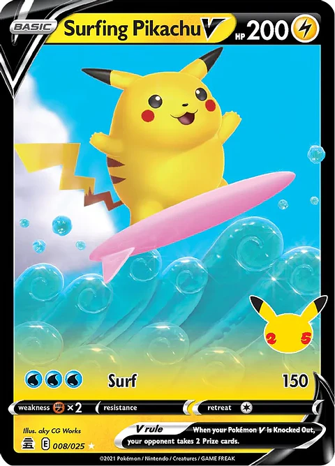 Surfing Pikachu V - 8/25 - Ultra Rare