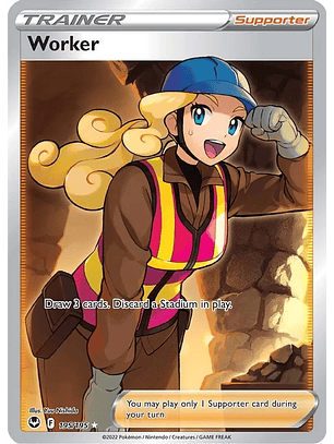 Worker - 195/195 - Full Art Ultra Rare