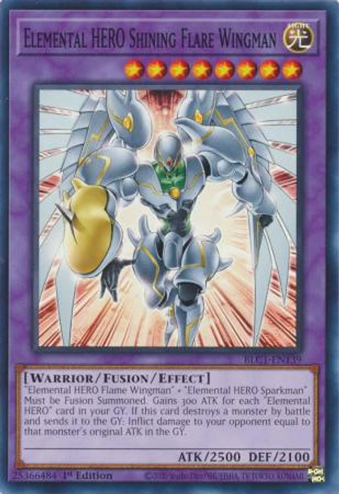 Elemental HERO Shining Flare Wingman - BLC1-EN139 - Common 