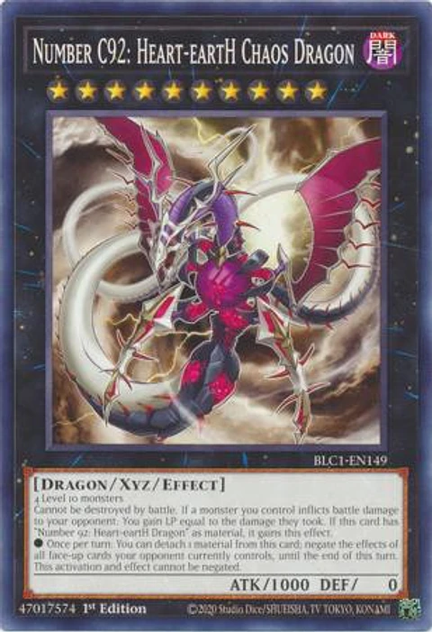 Number C92: Heart-eartH Chaos Dragon - BLC1-EN149 - Common 