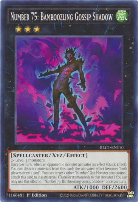 Number 75: Bamboozling Gossip Shadow - BLC1-EN110 - Common 