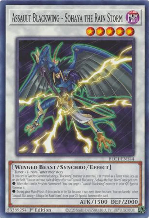 Assault Blackwing - Sohaya the Rain Storm - BLC1-EN144 - Common 
