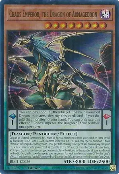 Chaos Emperor, the Dragon of Armageddon - BLC1-EN026 - Ultra Rare