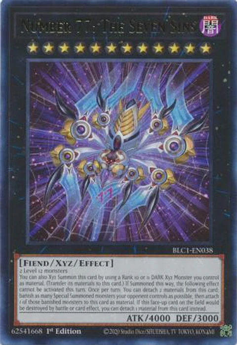 Number 77: The Seven Sins - BLC1-EN038 - Ultra Rare