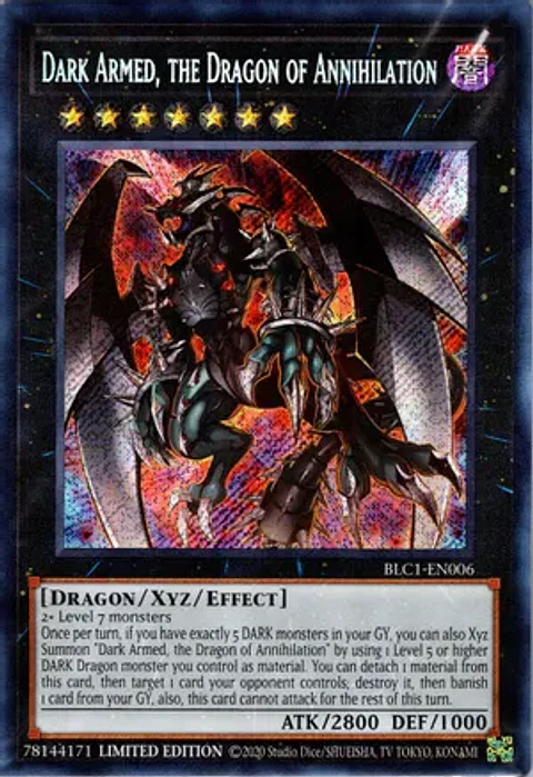 Dark Armed, the Dragon of Annihilation - BLC1-EN006 - Secret Rare