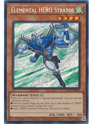 Elemental HERO Stratos - BLC1-EN003 - Secret Rare
