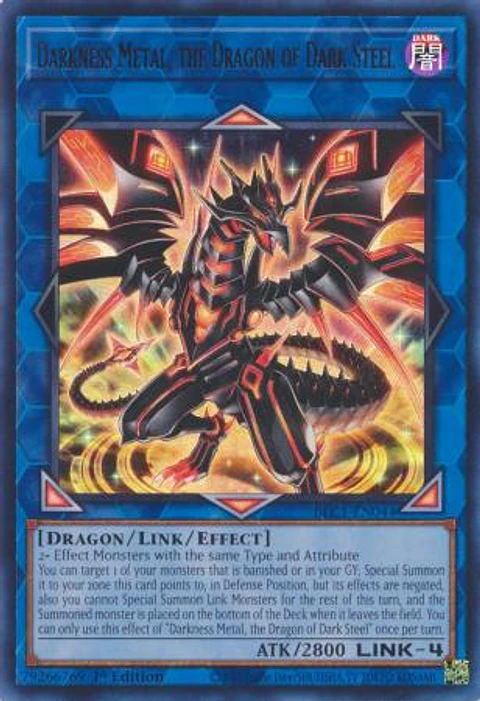 Darkness Metal, the Dragon of Dark Steel - BLC1-EN044 - Ultra Rare