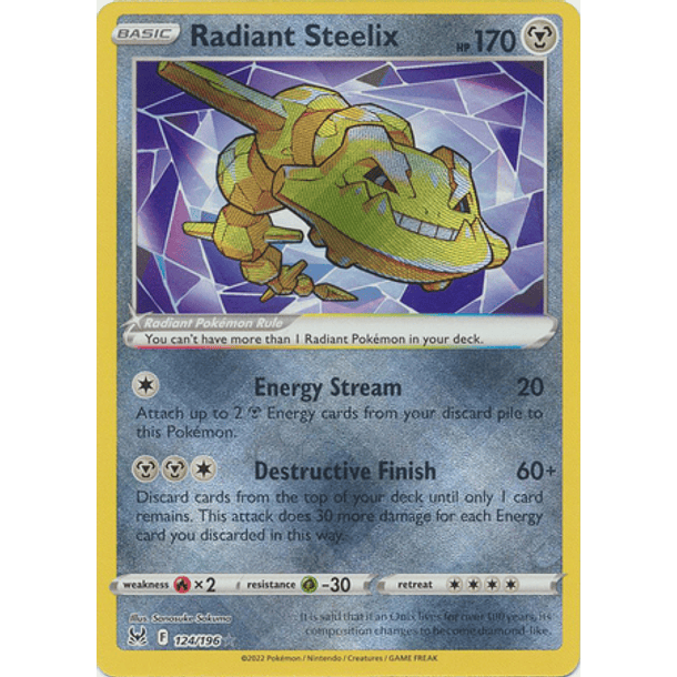 Radiant Steelix - 124/196 - Radiant Rare