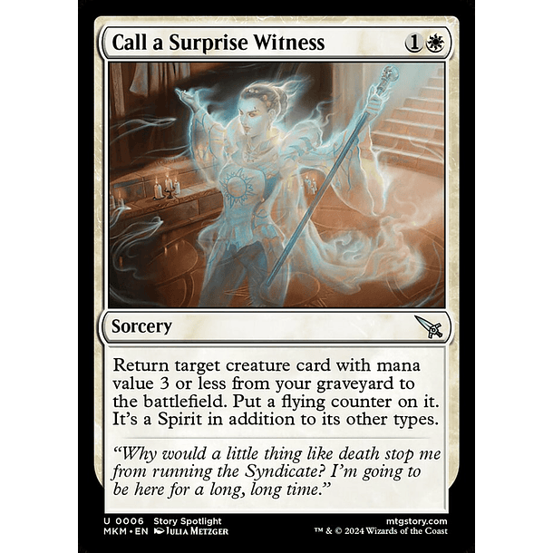 Call a Surprise Witness - MKM - U  1
