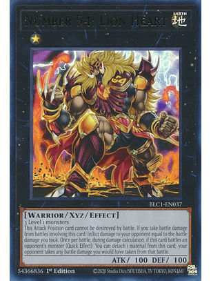 Number 54: Lion Heart - BLC1-EN037 - Ultra Rare