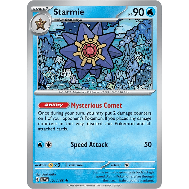 Starmie - 121/165 - Holo Rare 
