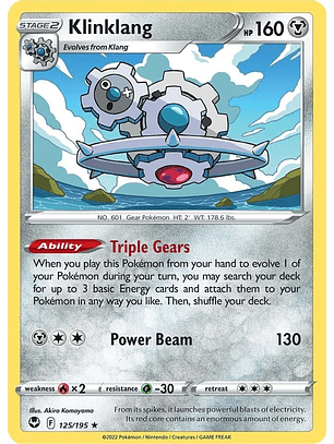 Klinklang - 125/195 - Rare 