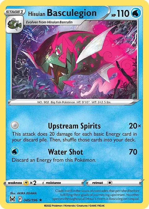 Hisuian Basculegion - 045/196 - Holo Rare