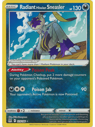 Radiant Hisuian Sneasler - 123/196 - Radiant Rare