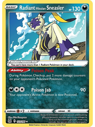 Radiant Hisuian Sneasler - 123/196 - Radiant Rare
