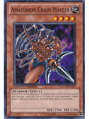 Amazoness Chain Master - GLD3-EN017 - Common (español) Jugada