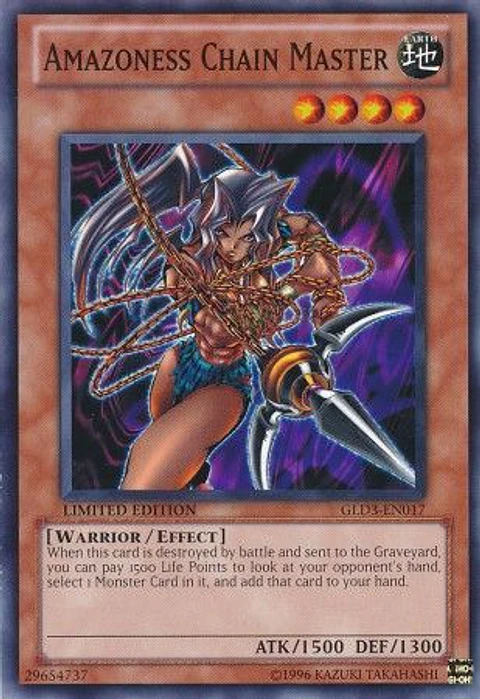 Amazoness Chain Master - GLD3-EN017 - Common (español) Jugada