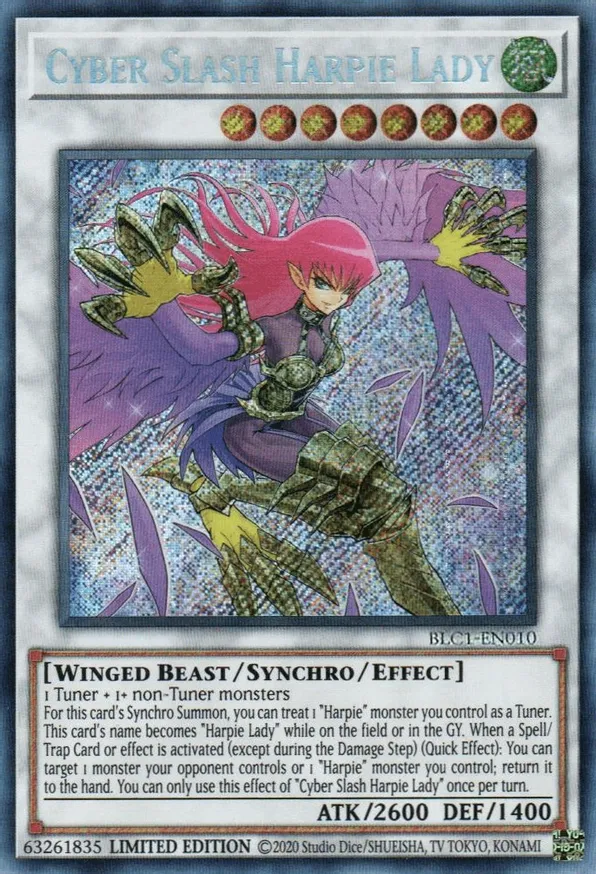 Cyber Slash Harpie Lady - BLC1-EN010 - Secret Rare 1