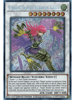 Cyber Slash Harpie Lady - BLC1-EN010 - Secret Rare