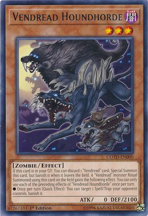 Vendread Houndhorde - COTD-EN000 - Rare 