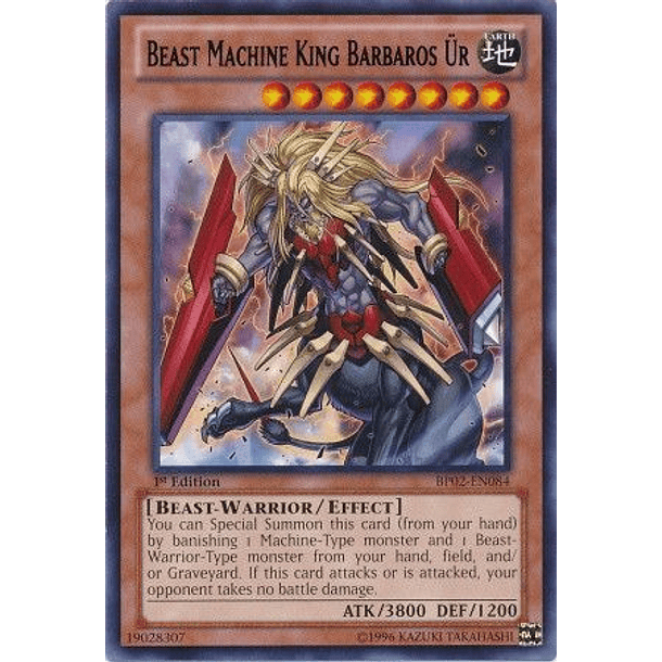 Beast Machine King Barbaros Ur - BP02-EN084 - Rare