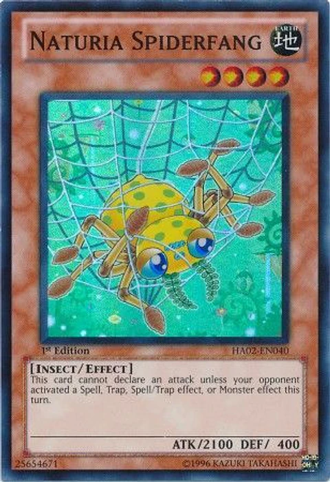 Naturia Spiderfang - HA02-EN040 - Super Rare