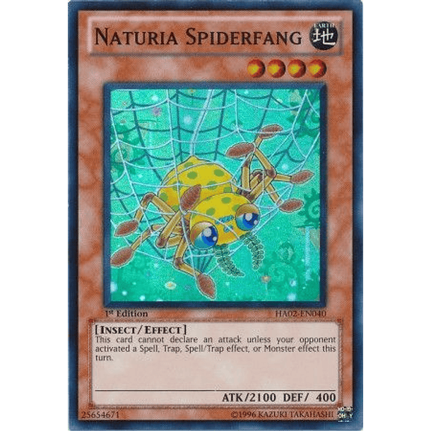 Naturia Spiderfang - HA02-EN040 - Super Rare