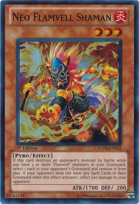 Neo Flamvell Shaman - HA04-EN033 - Super Rare