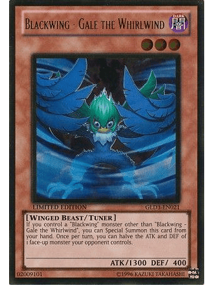 Blackwing - Gale the Whirlwind - GLD3-EN021 - Gold Rare