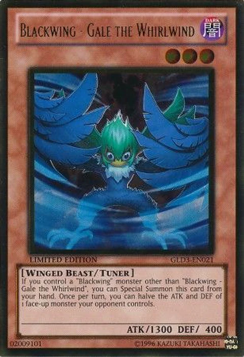 Blackwing - Gale the Whirlwind - GLD3-EN021 - Gold Rare