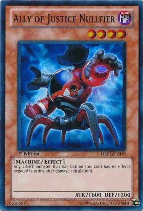 Ally of Justice Nullfier - HA02-EN018 - Super Rare