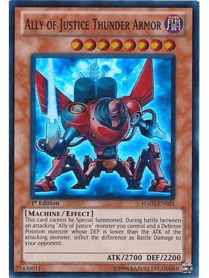 Ally of Justice Thunder Armor - HA02-EN021 - Super Rare