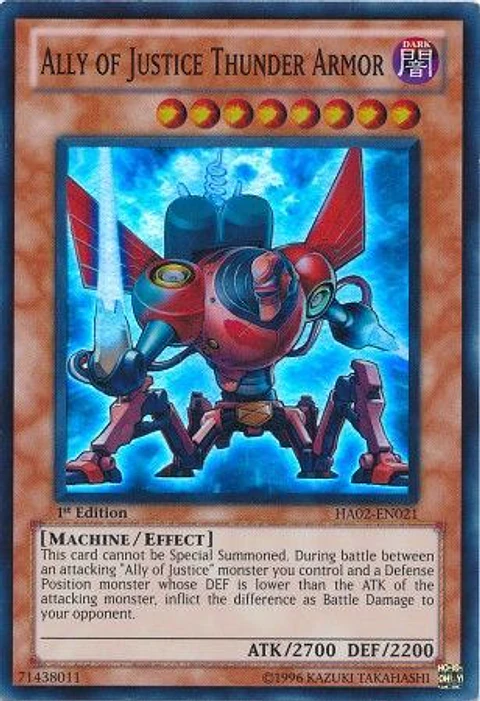 Ally of Justice Thunder Armor - HA02-EN021 - Super Rare
