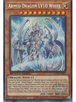 Armed Dragon LV10 White - SGX4-ENE01 - Secret Rare