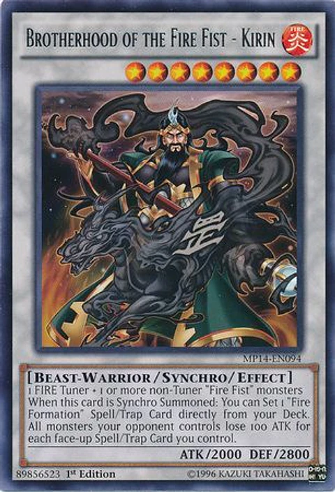 Brotherhood of the Fire Fist - Kirin - MP14-EN094 - Rare