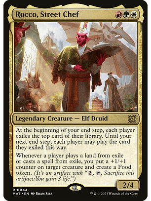 Rocco, Street Chef - MAT - R 