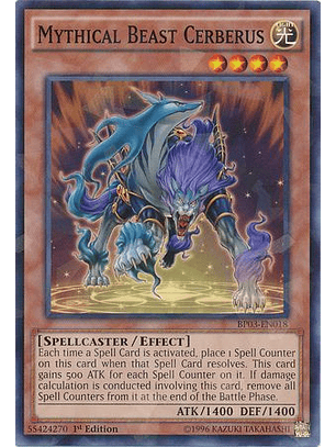 Mythical Beast Cerberus - BP03-EN018 - Shatterfoil Rare