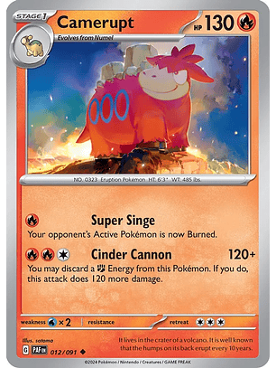 Camerupt - 012/091 - Uncommon