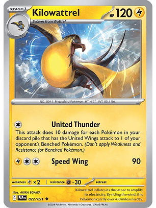 Kilowattrel - 022/091 - Uncommon