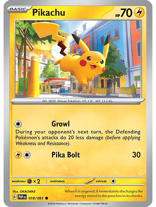 Pikachu - 018/091 - Common - PAF