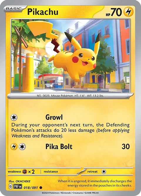 Pikachu - 018/091 - Common - PAF