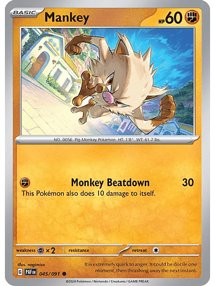 Mankey - 045/091 - Common - Paf