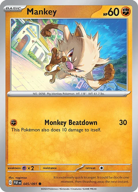 Mankey - 045/091 - Common - Paf