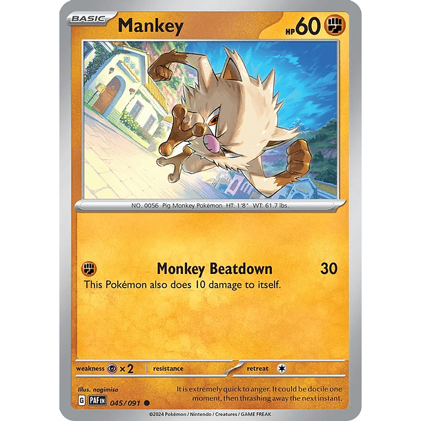Mankey - 045/091 - Common