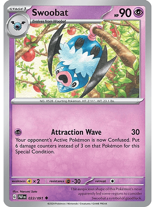 Swoobat - 033/091 - Uncommon - Paf